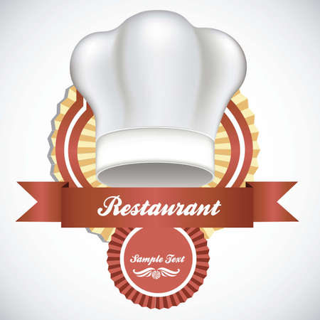 illustration of a white chef's hat, vector illustrationのイラスト素材