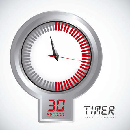 illustration of timer isolated on white background, vector illustrationのイラスト素材