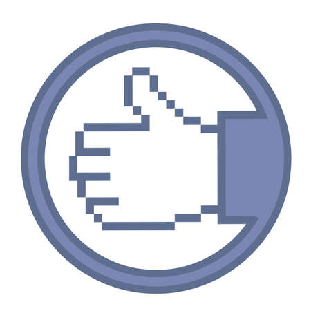 Illustration of hand with thumb up, vector illustration のイラスト素材