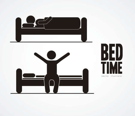 Illustration of silhouettes of humans in everyday activities, vector illustrationのイラスト素材