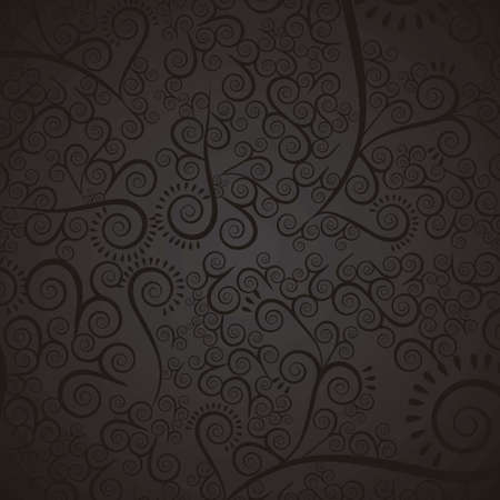 illustration of arabesque pattern in dark tones, vector illustrationのイラスト素材