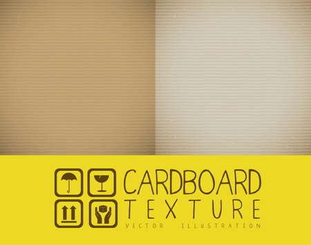Illustration of textured cardboard, corrugated cardboard, vector illustrationのイラスト素材