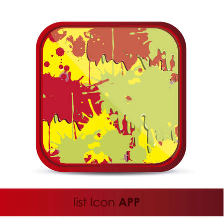 illustration of icon for application of paint or games with paint stains, vector illustrationのイラスト素材