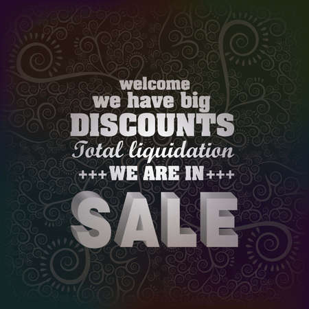 illustration of sale, with  3D letters, vector illustrationのイラスト素材