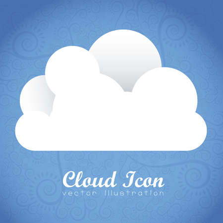 Cloud Icon. Cloud Internet, telecommunications and networks, vector illustrationのイラスト素材