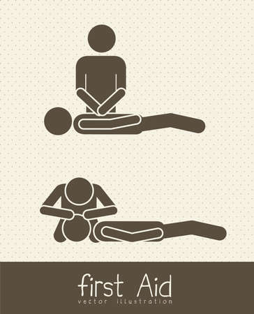 Illustration of Life icons, first aid symbol, vector illustrationのイラスト素材