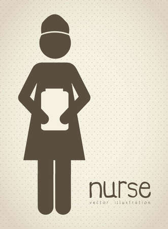 Illustration of Life icons, illustration of nurse, vector illustrationのイラスト素材