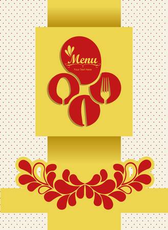 Illustration of Menu retro. Vintage restaurant menu, vector illustrationのイラスト素材