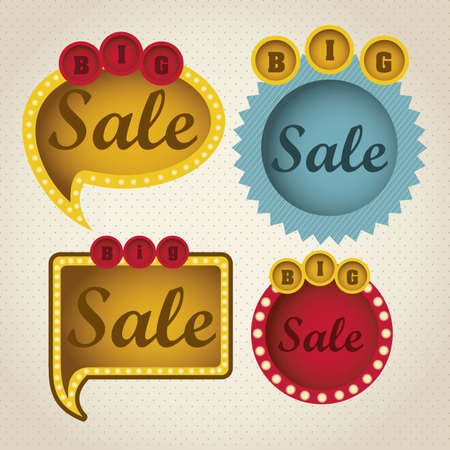 Illustration of retro sale label. Colorful and vintage sale labels. Vector illustration
のイラスト素材