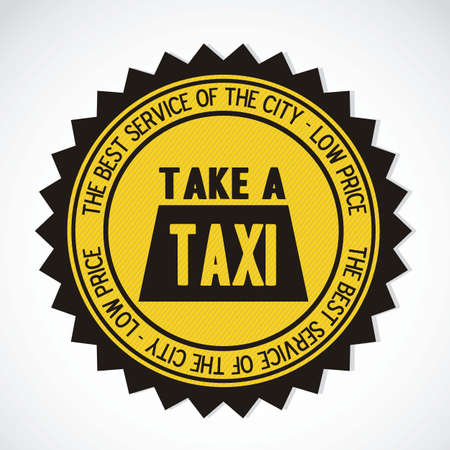 Illustration of taxi icons, transport industry, vector illustrationのイラスト素材