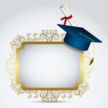 Illustration of icons of graduates. University icons. vector illustrationのイラスト素材