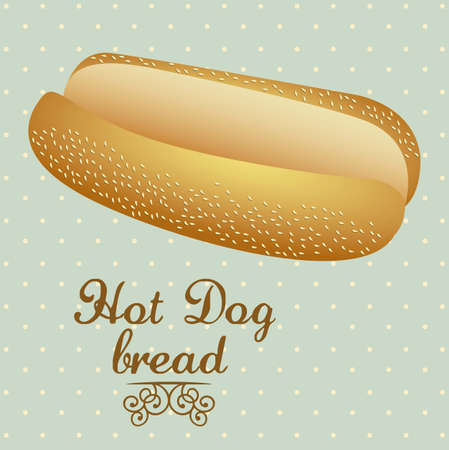 Illustration of  hot dog bread. bakery icon, vector illustration のイラスト素材