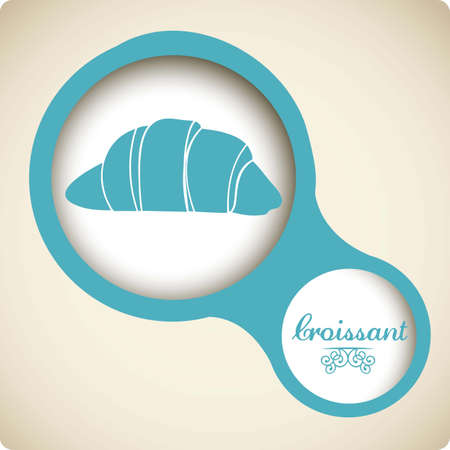 Illustration of croissant and food, bakery icon, vector illustrationのイラスト素材