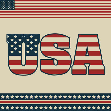 Background Illustration Patriot USA in vintage style, vector illustrationのイラスト素材