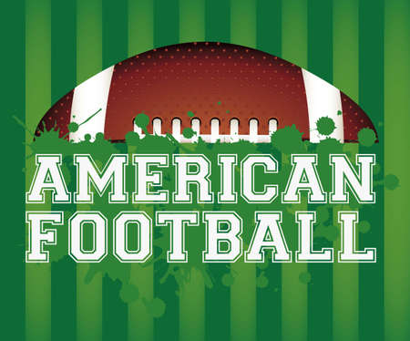Illustration of American football game, sports and entertainment, vector illustrationのイラスト素材