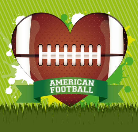 Illustration of American football game, sports and entertainment, vector illustrationのイラスト素材