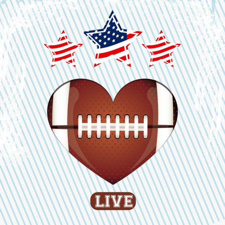 Illustration of American football game, sports and entertainment, vector illustrationのイラスト素材