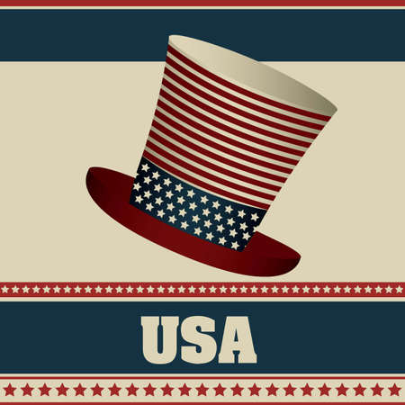 Background Illustration Patriot USA in vintage style, vector illustrationのイラスト素材