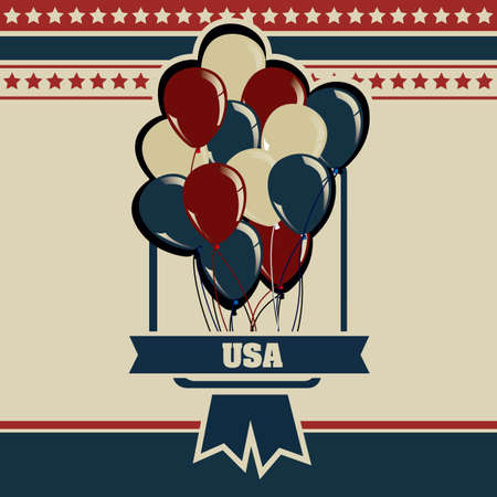 Background Illustration Patriot USA in vintage style, vector illustrationのイラスト素材