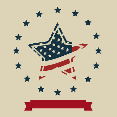 Background Illustration Patriot USA in vintage style, vector illustrationのイラスト素材