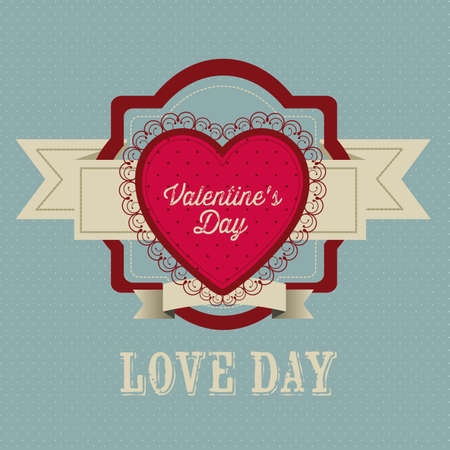 Poster illustration of Valentine's Day, the day of love and friendship, vector illustrationのイラスト素材