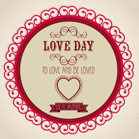 Poster illustration of Valentine's Day, the day of love and friendship, vector illustrationのイラスト素材