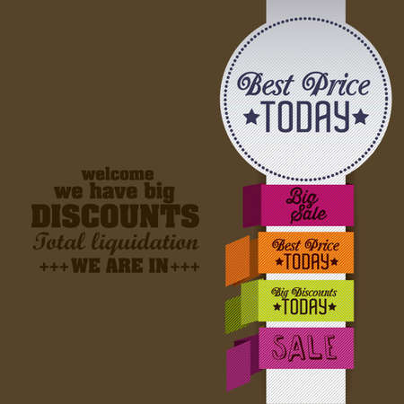 Illustration of Big Sale Icons and Labels, vector illustrationのイラスト素材
