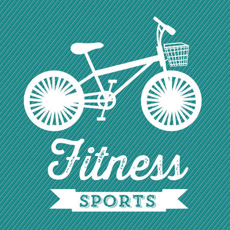 Illustration of Fitness Icons, sports and exercise, caring figure and health, vector illustrationのイラスト素材