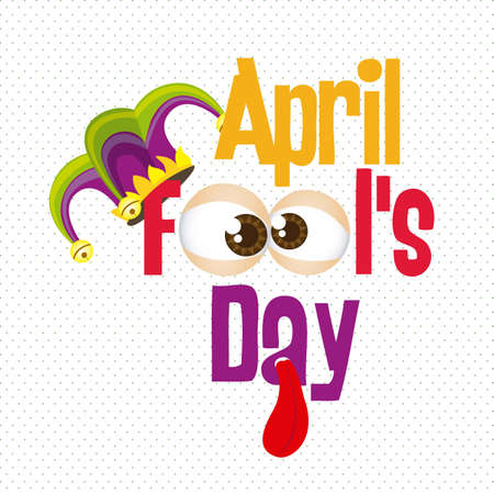 Illustration of April Fools Day. Jester icons. vector illustrationのイラスト素材