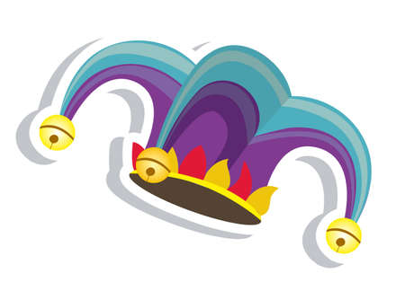 Illustration of a jester hat. April Fools Day. vector illustrationのイラスト素材