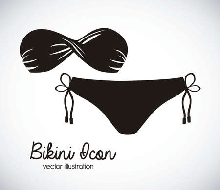 Illustration of bikini icon. Swimsuit two pieces illustrationのイラスト素材