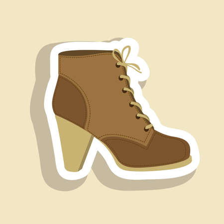 Illustration of fashion icons, fashion shoes, vector illustrationのイラスト素材