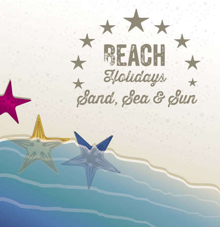 Illustration of beach. Arena, summer vacation on the beach, vector illustrationのイラスト素材