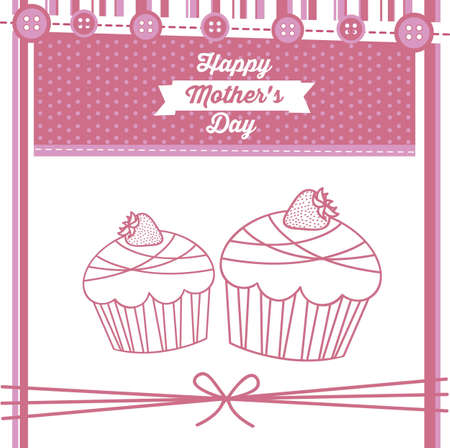 Illustration of the celebration of Mother's Day, vector illustrationのイラスト素材
