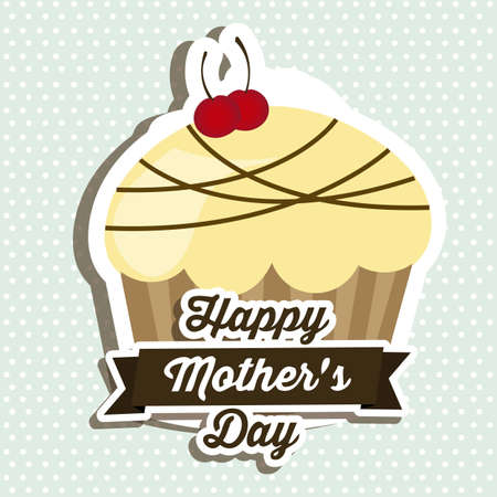 Illustration of the celebration of Mother's Day, vector illustrationのイラスト素材