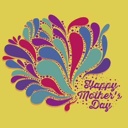 Illustration of the celebration of Mother's Day, vector illustrationのイラスト素材