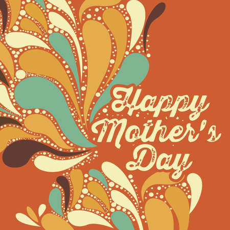 Illustration of the celebration of Mother's Day, vector illustrationのイラスト素材