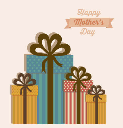 Illustration of the celebration of Mother's Day, vector illustrationのイラスト素材
