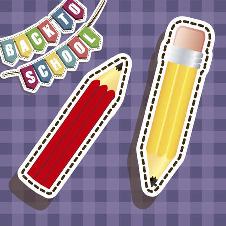 Illustration of back to school, school supplies, vector illustrationのイラスト素材