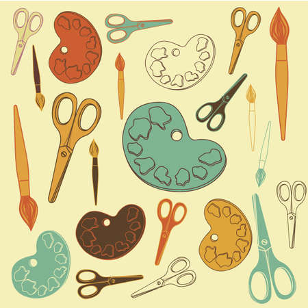 Illustration of back to school, school supplies, vector illustrationのイラスト素材