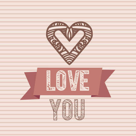 Illustration of love and Valentine, love and friendship のイラスト素材