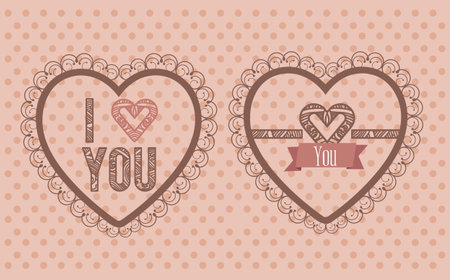 Illustration of love and Valentine, love and friendshipのイラスト素材