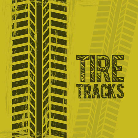 illustration of tire marks on white background のイラスト素材