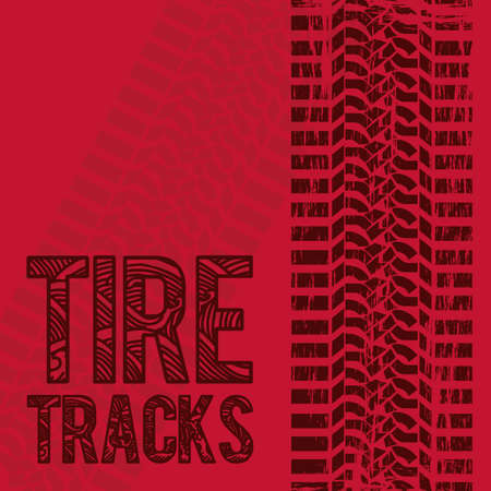 illustration of tire marks on white background のイラスト素材