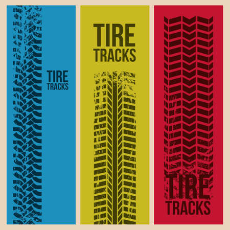 illustration of tire marks on white background のイラスト素材