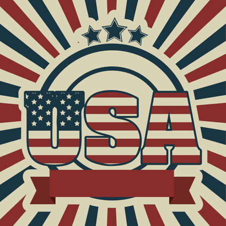 Illustration Patriotic United States of America, USA, vector illustrationのイラスト素材