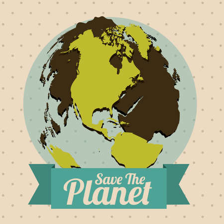 Illustration of planet earth, earth day, vector illustrationのイラスト素材