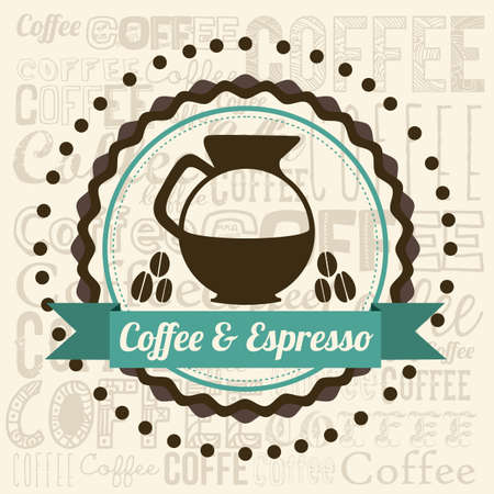 illustration of coffee icons, coffee illustration, vector illustrationのイラスト素材