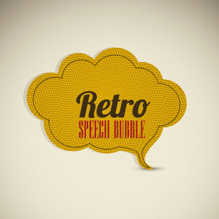 Illustration of text balloons,  retro style and color, vector illustrationのイラスト素材