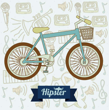 Illustration of style hipster, hipster culture and community, vector illustrationのイラスト素材